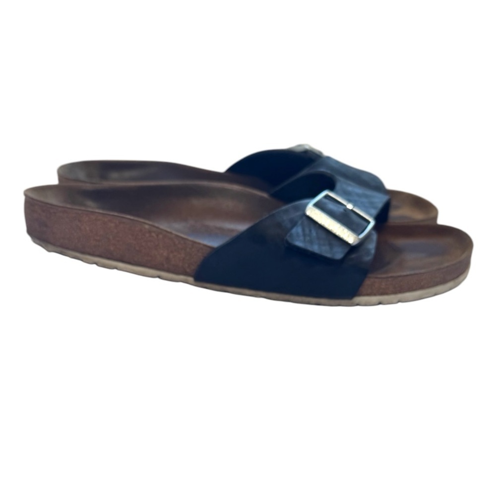 BIRKENSTOCK Madrid 1 Strap 10.5 Buckle EVA Birko Sandal Slide Mule Vegan Leather